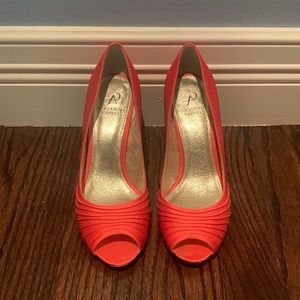 Woman’s red heels